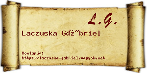 Laczuska Gábriel névjegykártya